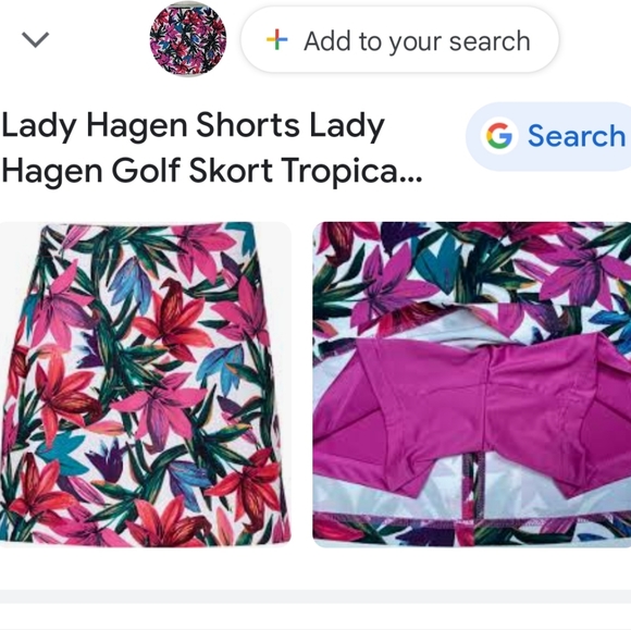 Lady Hagan Tropical Floral Golf Skirt/ Skort EUC Size 16 - Picture 2 of 11
